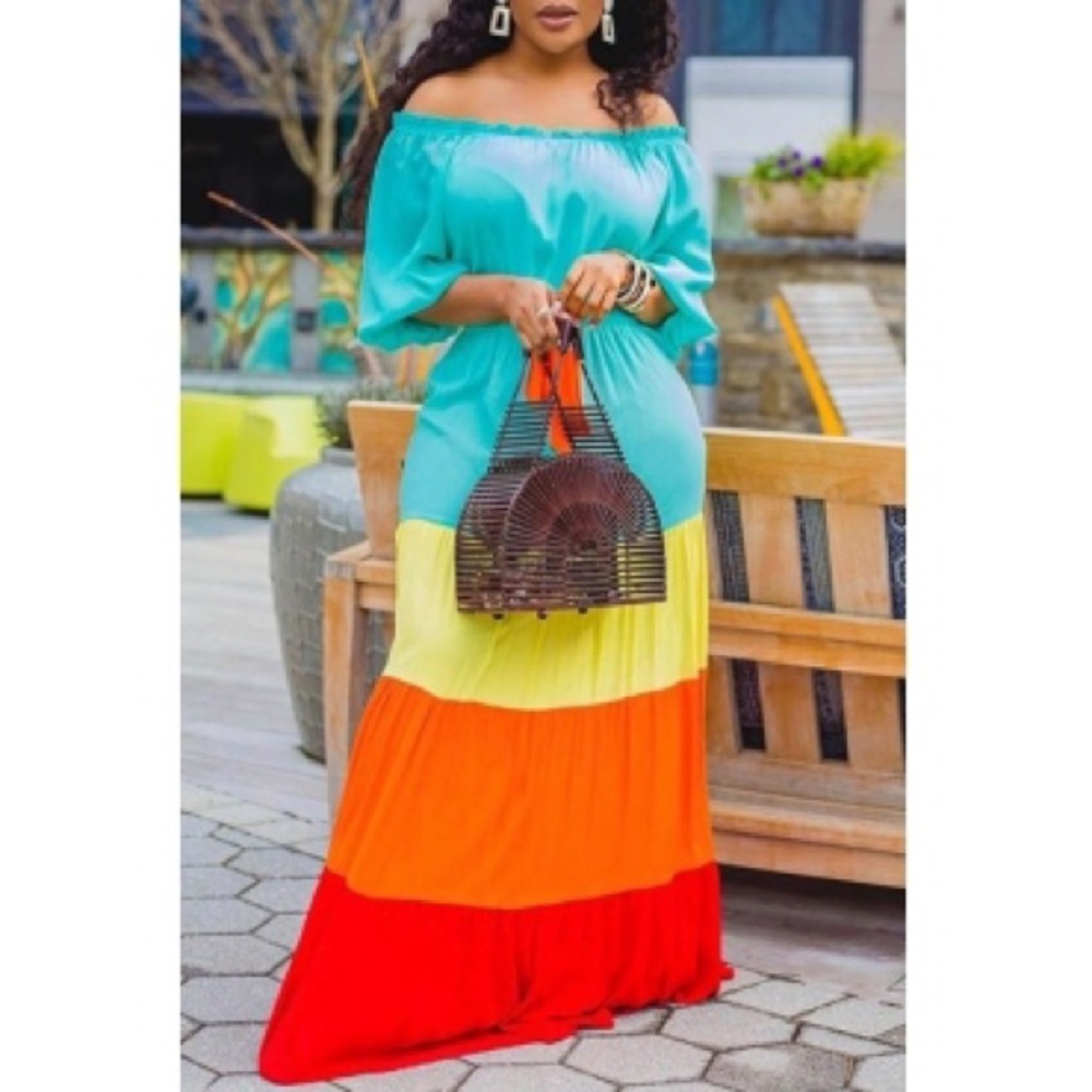 Off shoulder maxi dress
